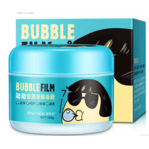 Кислородно-пенная маска для очищения лица bubble film bisutang   