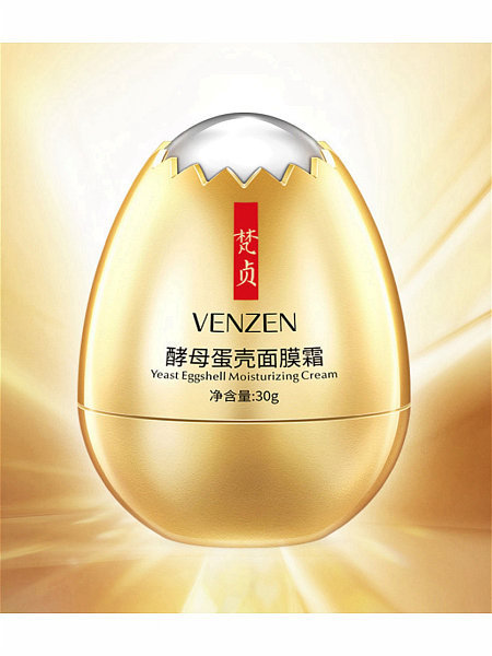 VENZEN / Восстанавливающая ночная маска для лица с мембраной яичной скорлупы и экстрактом дрожжей