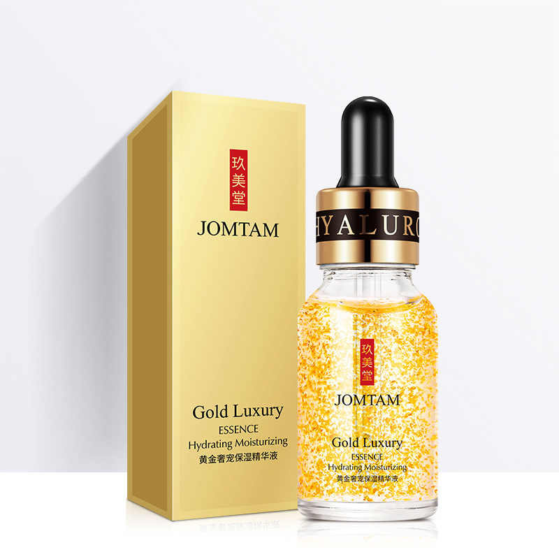 Сыворотка уменьшающая поры с частичками золота JOMTAM Gold Luxury Essence ,15мл 