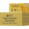 SNP Gold Collagen Eye Patch - Гидрогелевые патчи для глаз с коллагеном и коллоидным золотом, 60 шт.  