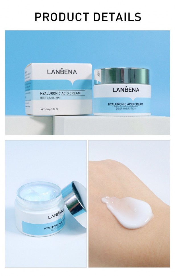 LANBENA Увлажняющий крем для лица с гиалуроновой кислотой  Hyaluronic Acid Cream 50гр.