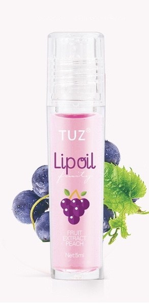 TUZ Натуральное фруктовое масло-блеск для увлажнения и питание губ, виноград