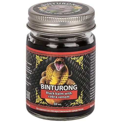 Черный бальзам с ядом кобры Binturong, 50мл.