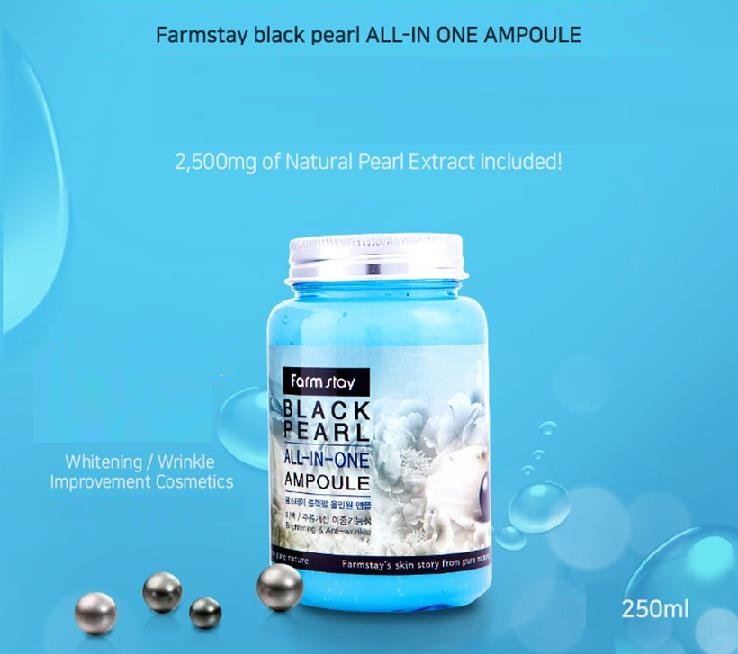 Ампульная сыворотка для лица с черным жемчугом FarmStay Black Pearl All-In One Ampoule